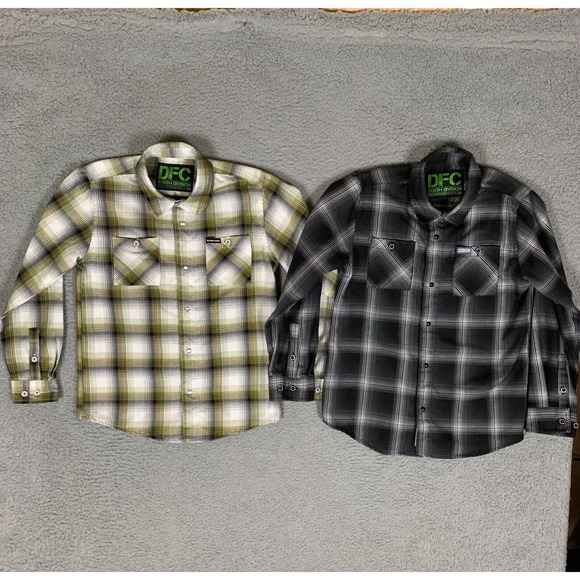 Dixxon Shirt Youth Medium M Plaid Sublime To Freedom Flannel Pearl Snap Lot Of 2